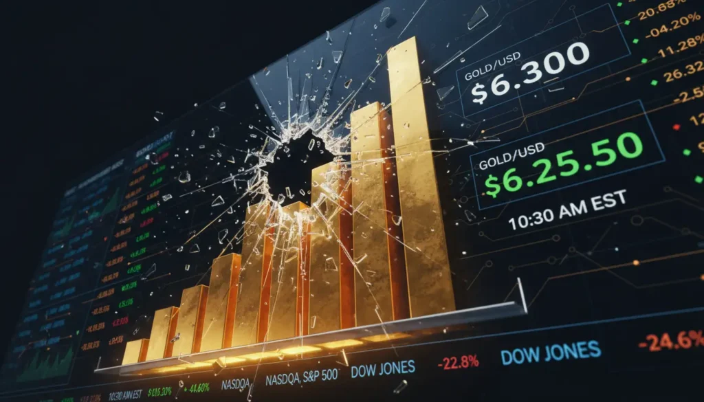 J.P. Morgan: Cena zlata cilja 6.300 dolara do kraja 2026. uz rast od 22%