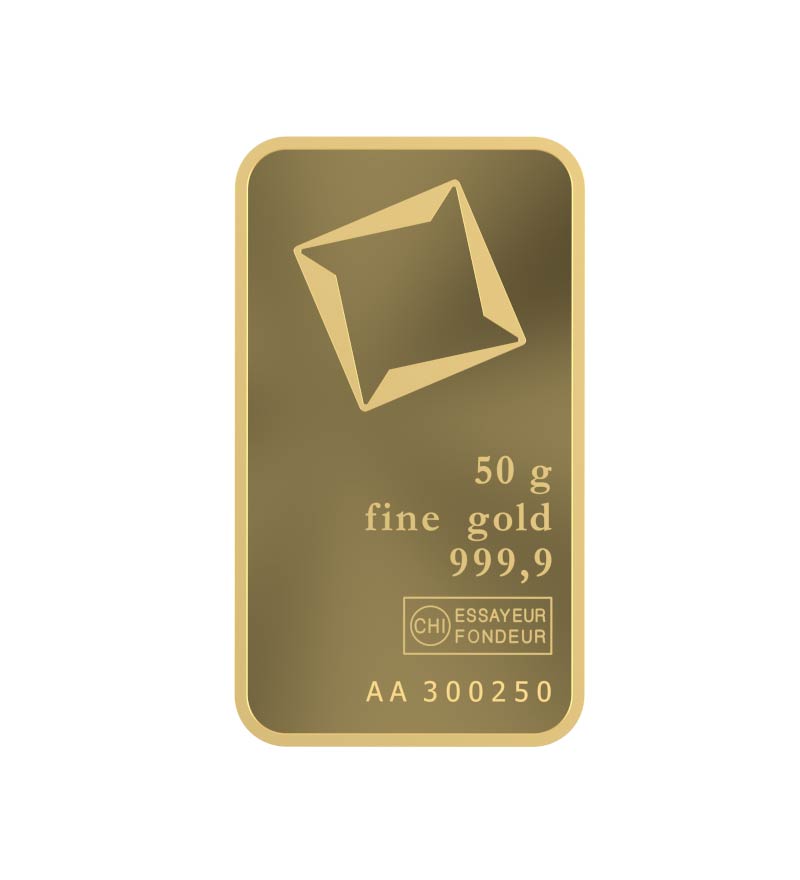Valcambi 50g zlatna poluga
