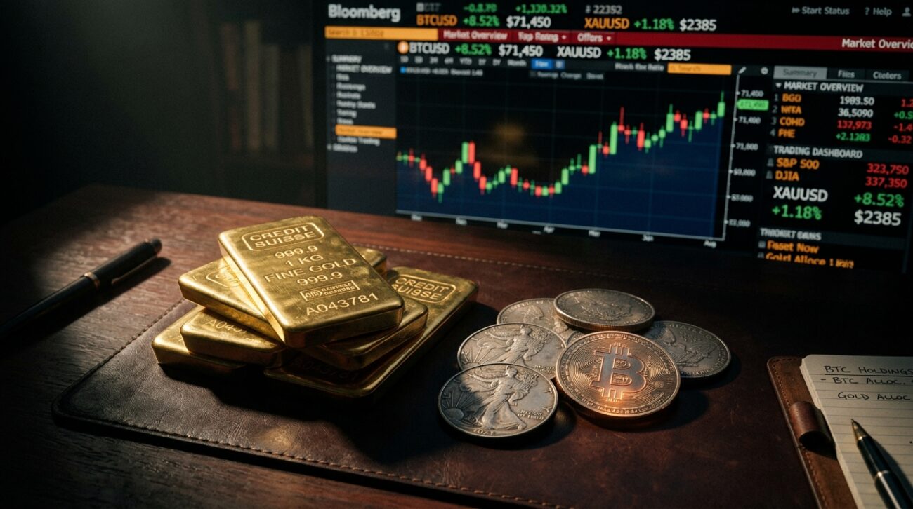 Berenberg savetuje: 45% portfelja u zlato, srebro i bitkoin — obveznice potpuno izbačene