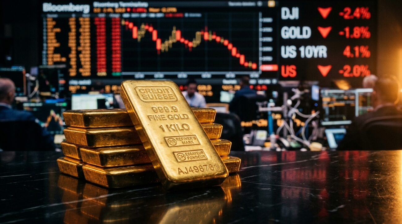Zlato pod pritiskom: Nafta, prinosi obveznica i jak dolar guše rast plemenitog metala