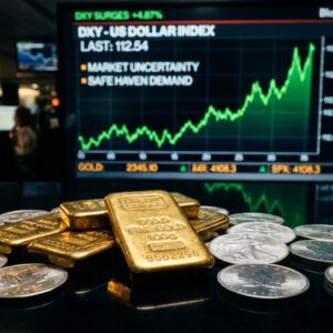 Dolar probija otpor, zlato i srebro pod pritiskom: Plemeniti metali na udaru trojne pretnje