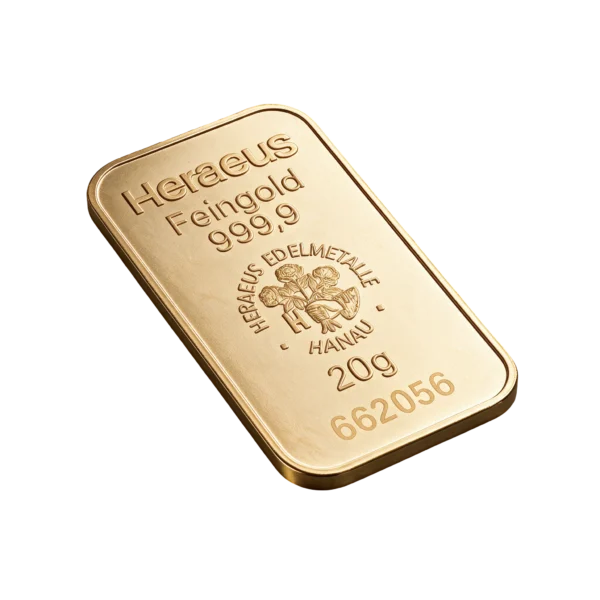 Zlatna poluga 20 g Heraeus
